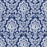 Frescato Damask Reversal - Sapphire - RM Coco - Fabric by the Yard