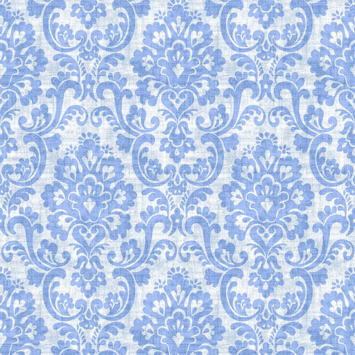 Frescato Damask - French Blue - RM Coco - Fabric by the Yard
