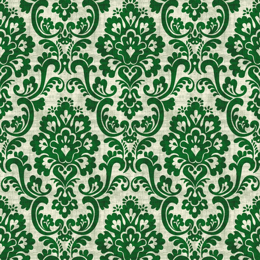 Frescato Damask - Evergreen - RM Coco - Fabric by the Yard