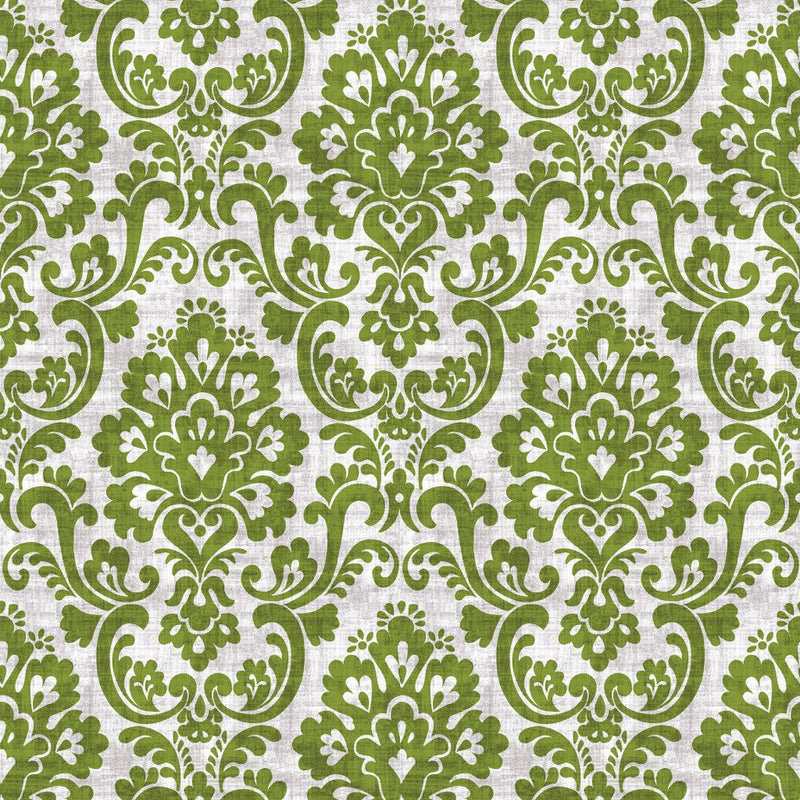 Frescato Damask - Lemongrass - RM Coco - Fabric by the Yard