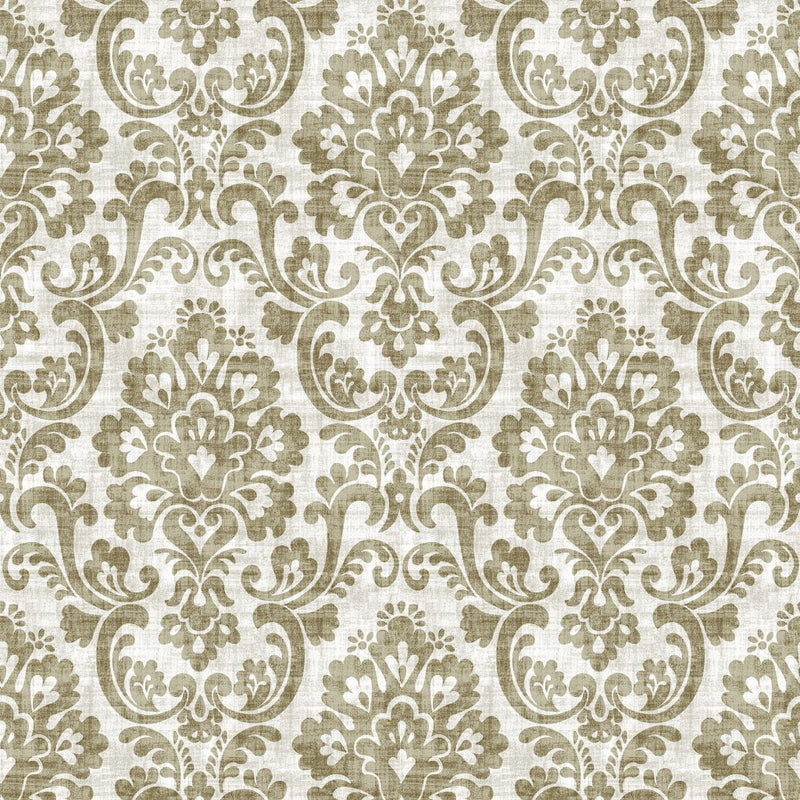 Frescato Damask - Sandstone - RM Coco - Fabric by the Yard