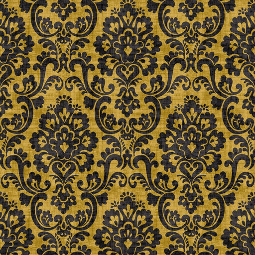 Frescato Damask - Pyrite - RM Coco - Fabric by the Yard
