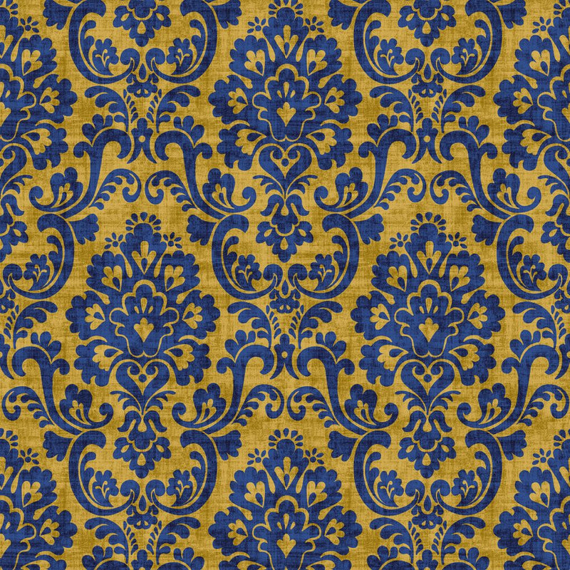 Frescato Damask - Ormolu - RM Coco - Fabric by the Yard