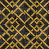 Frescato Trellis Reversal - Black Gold - RM Coco - Fabric by the Yard