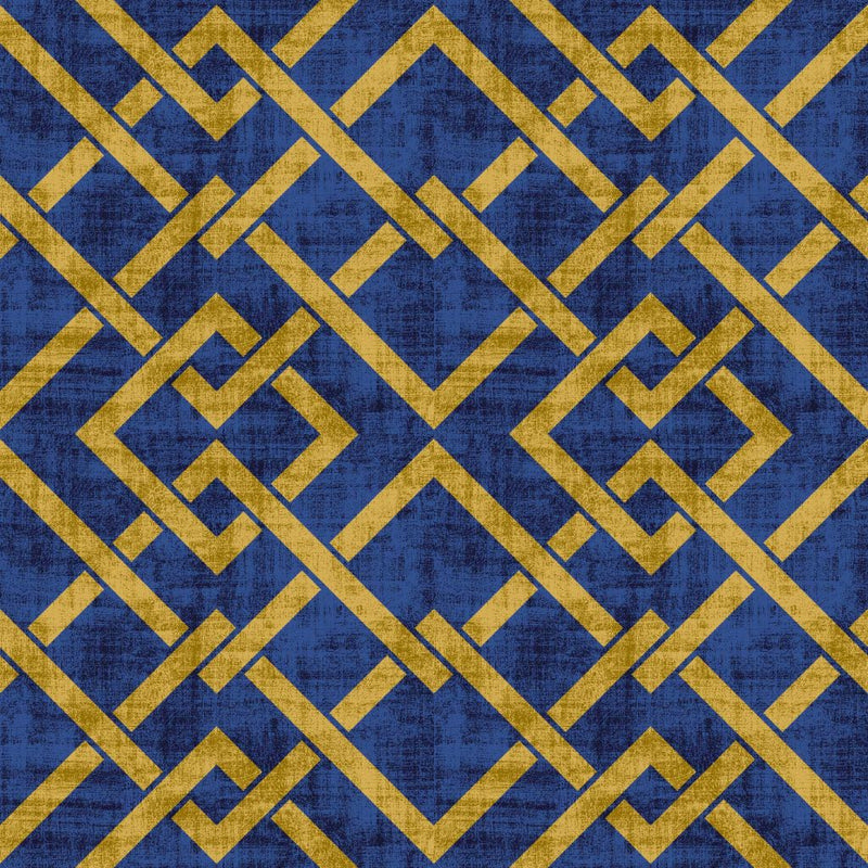 Frescato Trellis Reversal - Lazuli - RM Coco - Fabric by the Yard