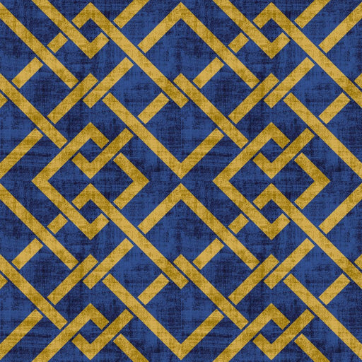 Frescato Trellis Reversal - Lazuli - RM Coco - Fabric by the Yard