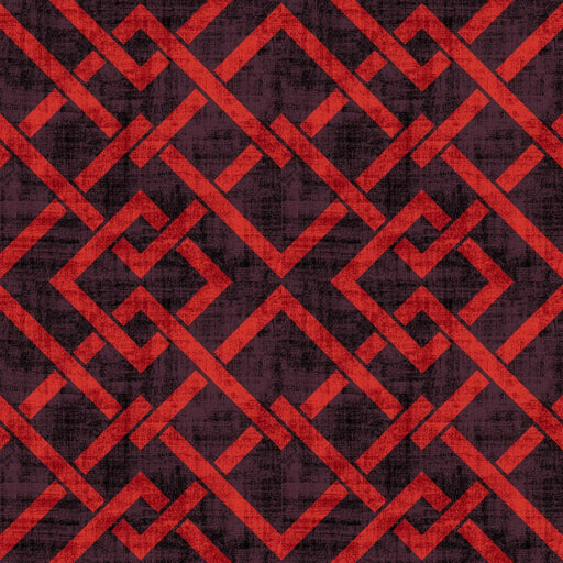 Frescato Trellis Reversal - Purple Flame - RM Coco - Fabric by the Yard