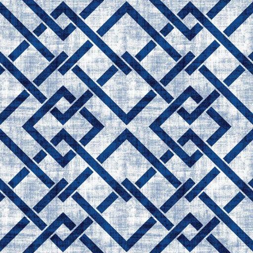 Frescato Trellis - Cobalt - RM Coco - Fabric by the Yard