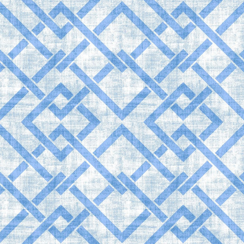 Frescato Trellis - French Blue - RM Coco - Fabric by the Yard