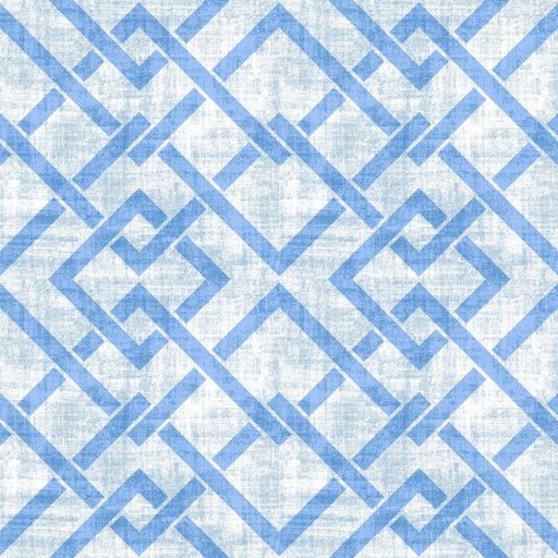 Frescato Trellis - French Blue - RM Coco - Fabric by the Yard