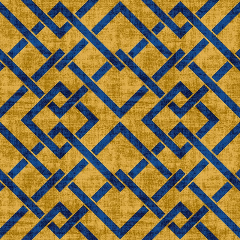 Frescato Trellis - Ormolu - RM Coco - Fabric by the Yard