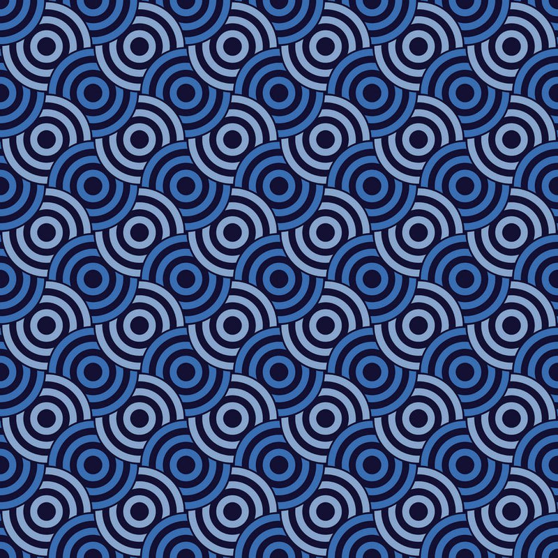 Circle Up - Cobalt - RM Coco - Fabric by the Yard