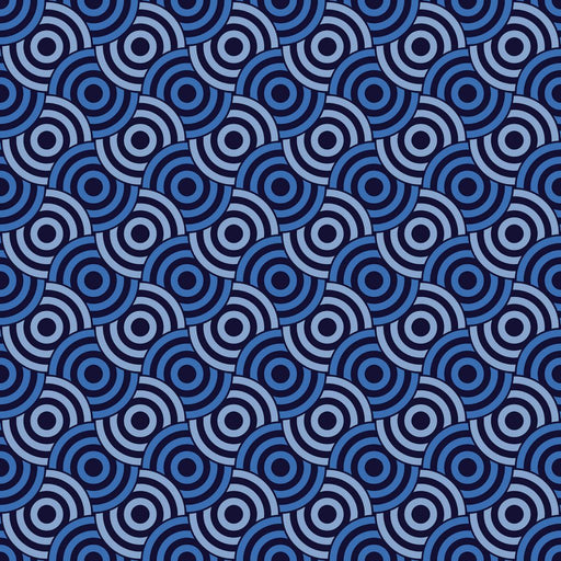 Circle Up - Cobalt - RM Coco - Fabric by the Yard