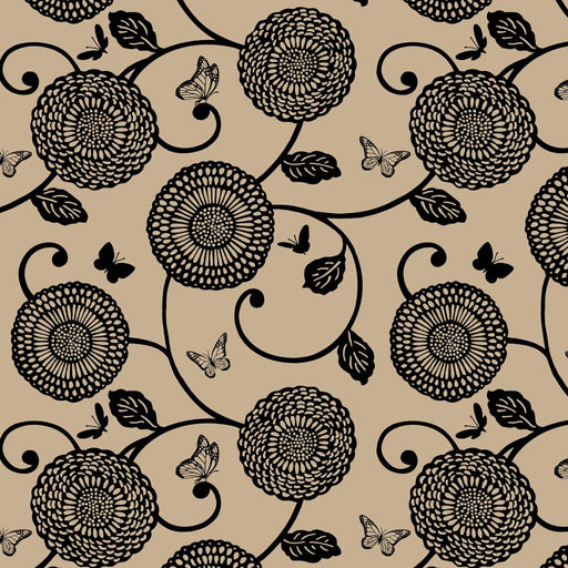 Mum's the Word - Black Stone - RM Coco - Fabric by the Yard