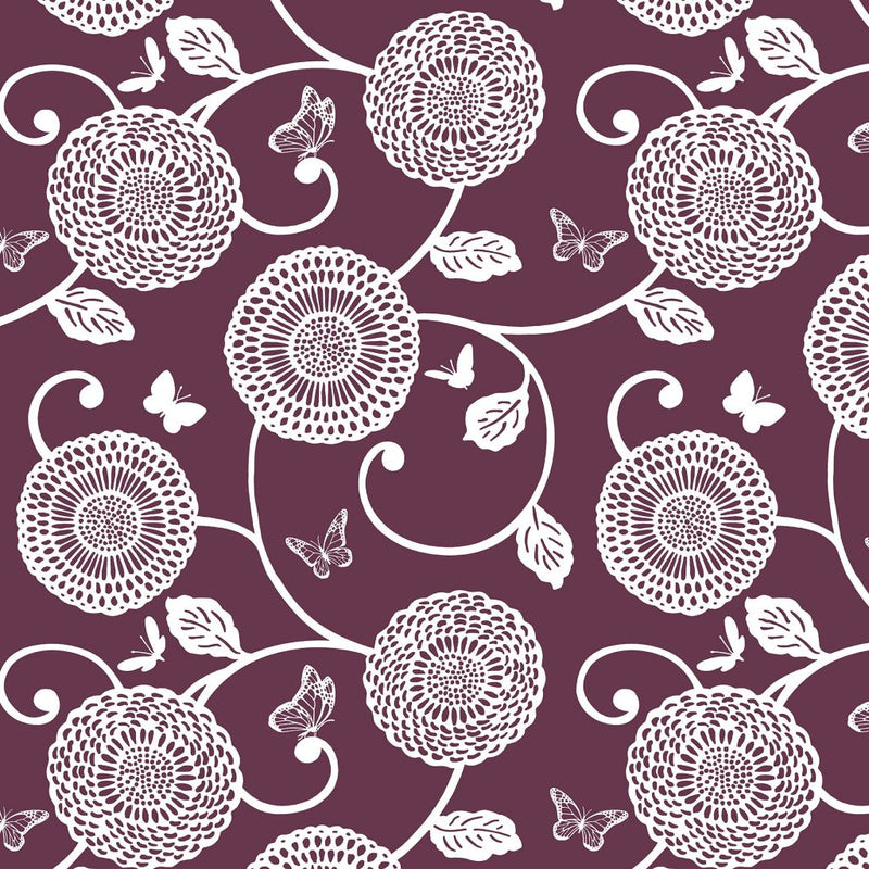 Mum's the Word - Plum - RM Coco - Fabric by the Yard