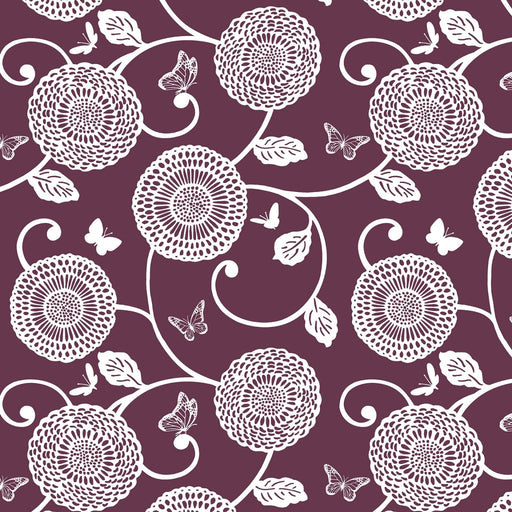 Mum's the Word - Plum - RM Coco - Fabric by the Yard