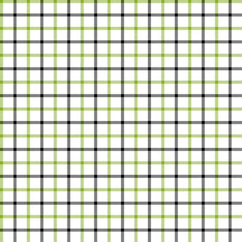 Cool Cat Check - Kiwi - RM Coco - Fabric by the Yard