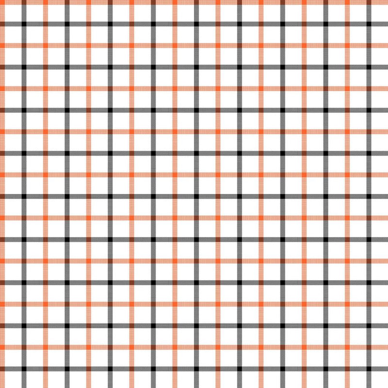 Cool Cat Check - Orange Slice - RM Coco - Fabric by the Yard