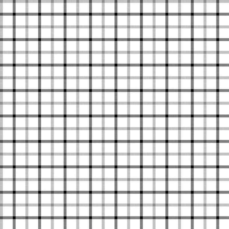 Cool Cat Check - Pewter - RM Coco - Fabric by the Yard