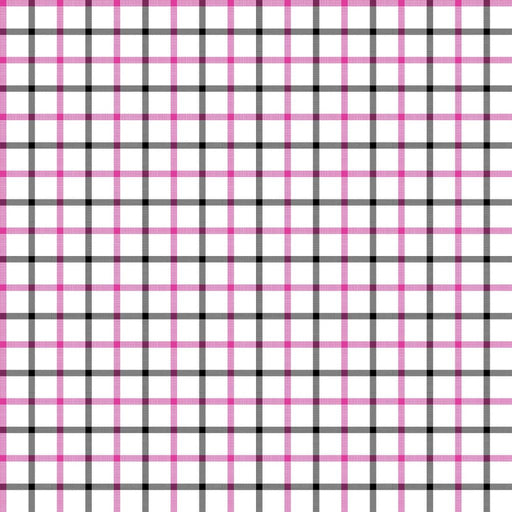Cool Cat Check - Pink Panther - RM Coco - Fabric by the Yard