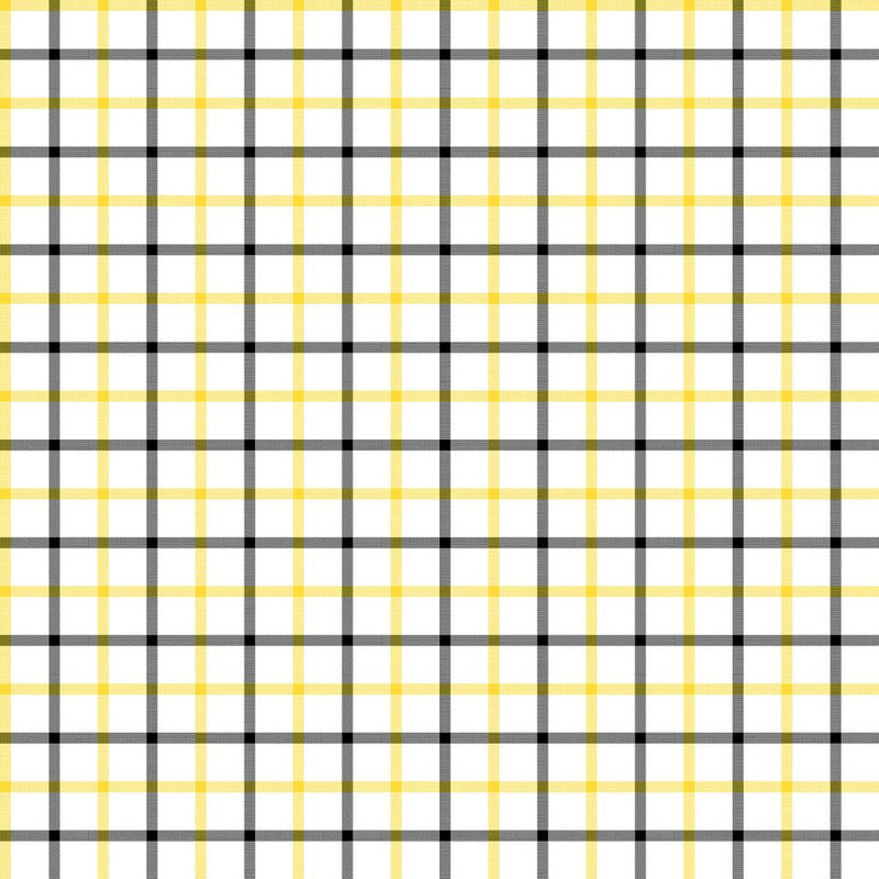 Cool Cat Check - Yellow Zinger - RM Coco - Fabric by the Yard