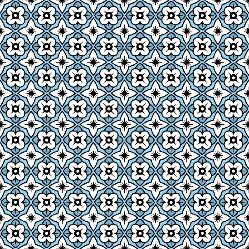 Cool Cat Trellis - Capri - repeat wrong on samples - RM Coco - Fabric by the Yard