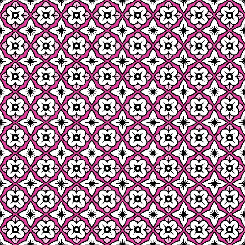Cool Cat Trellis - Pink Panther - repeat wrong on samples - RM Coco - Fabric by the Yard