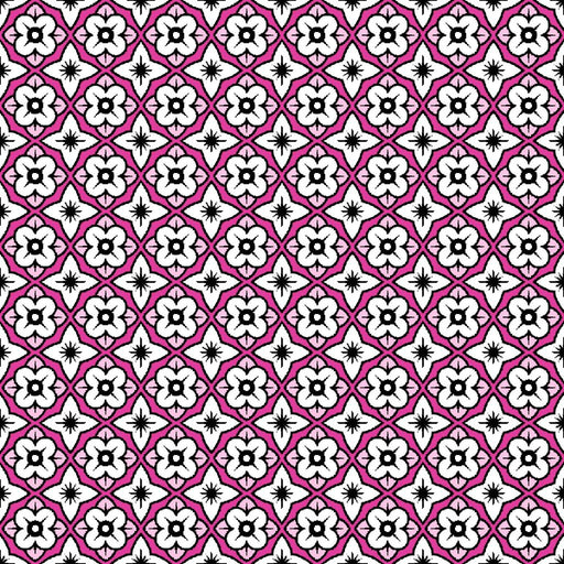 Cool Cat Trellis - Pink Panther - repeat wrong on samples - RM Coco - Fabric by the Yard