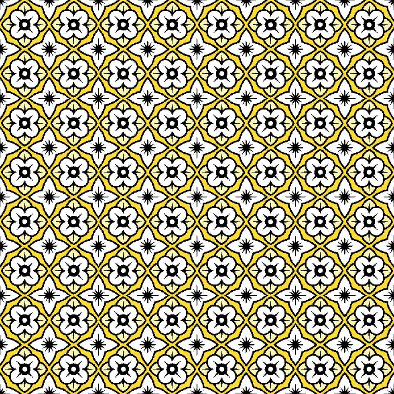 Cool Cat Trellis - Yellow Zinger - repeat wrong on samples - RM Coco - Fabric by the Yard