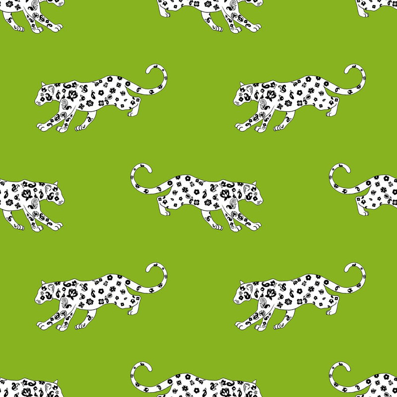 Cool Cat - Kiwi - RM Coco - Fabric by the Yard