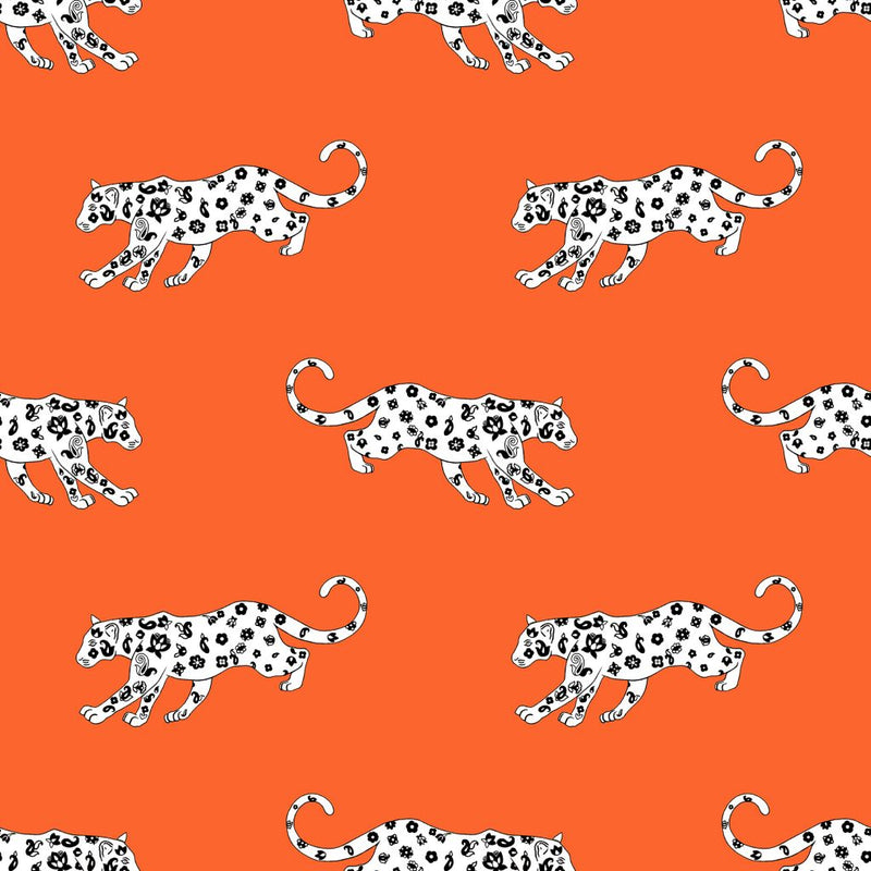 Cool Cat - Orange Slice - RM Coco - Fabric by the Yard