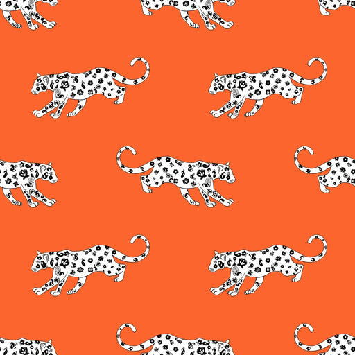 Cool Cat - Orange Slice - RM Coco - Fabric by the Yard