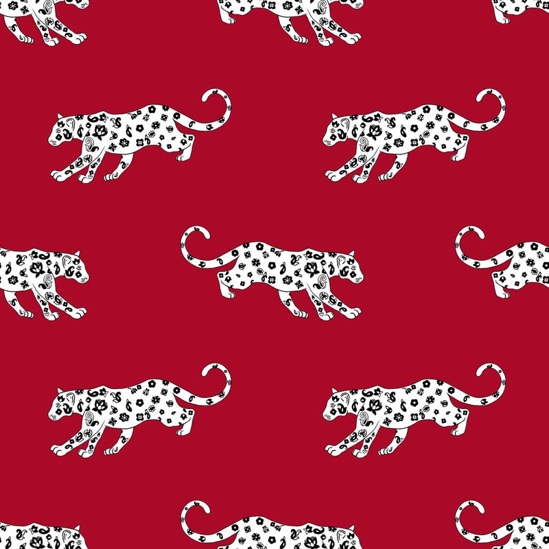 Cool Cat - Red Hot - RM Coco - Fabric by the Yard