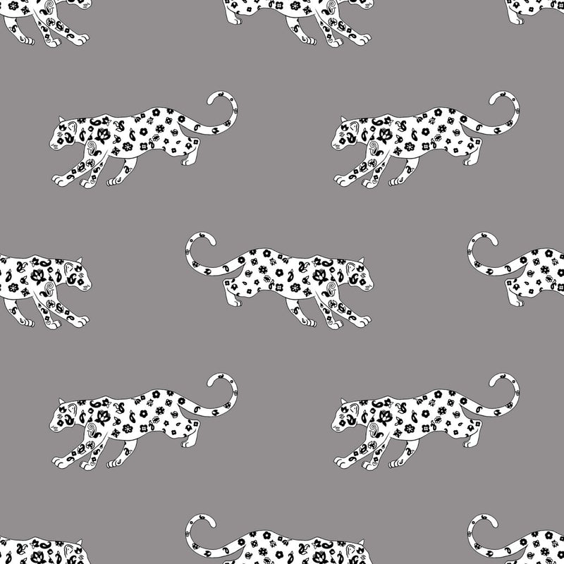 Cool Cat - Pewter - RM Coco - Fabric by the Yard