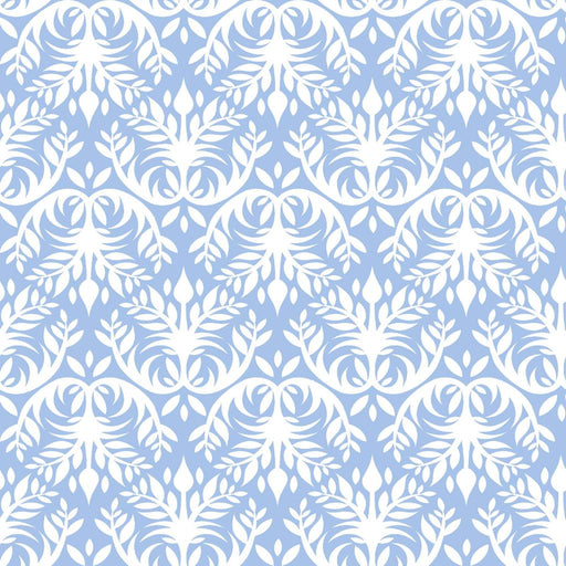 Double Dutch Damask Reversal - French Blue - RM Coco - Fabric by the Yard