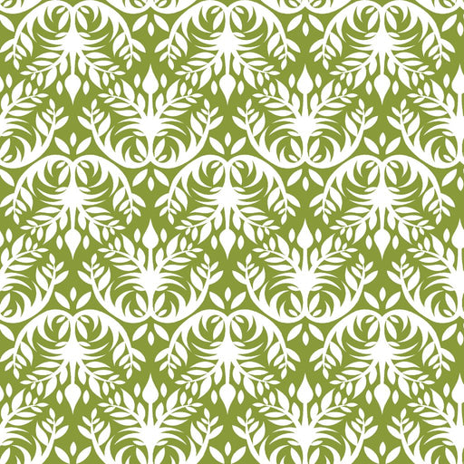 Double Dutch Damask Reversal - Ivy - RM Coco - Fabric by the Yard
