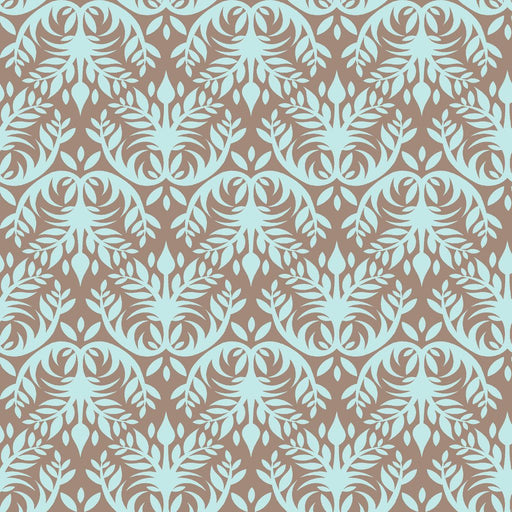 Double Dutch Damask Reversal - Robin's Egg - RM Coco - Fabric by the Yard