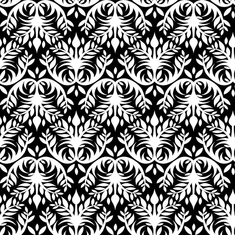 Double Dutch Damask Reversal - Tuxedo - RM Coco - Fabric by the Yard