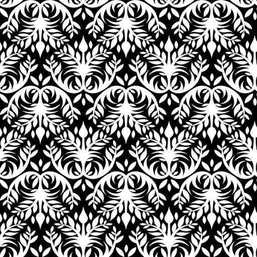 Double Dutch Damask Reversal - Tuxedo - RM Coco - Fabric by the Yard