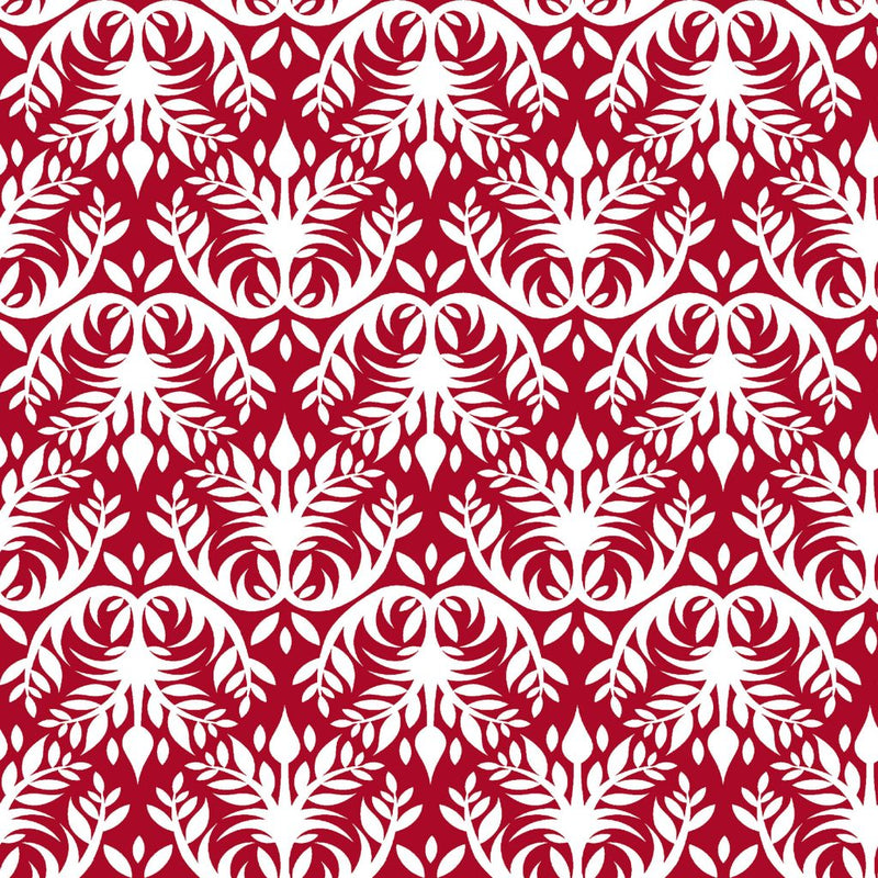 Double Dutch Damask Reversal - Valentine - RM Coco - Fabric by the Yard