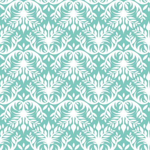 Double Dutch Damask Reversal - Sea Glass - RM Coco - Fabric by the Yard