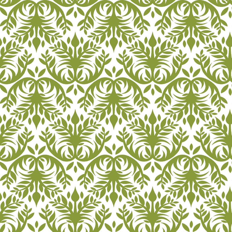 Double Dutch Damask - Basil - RM Coco - Fabric by the Yard