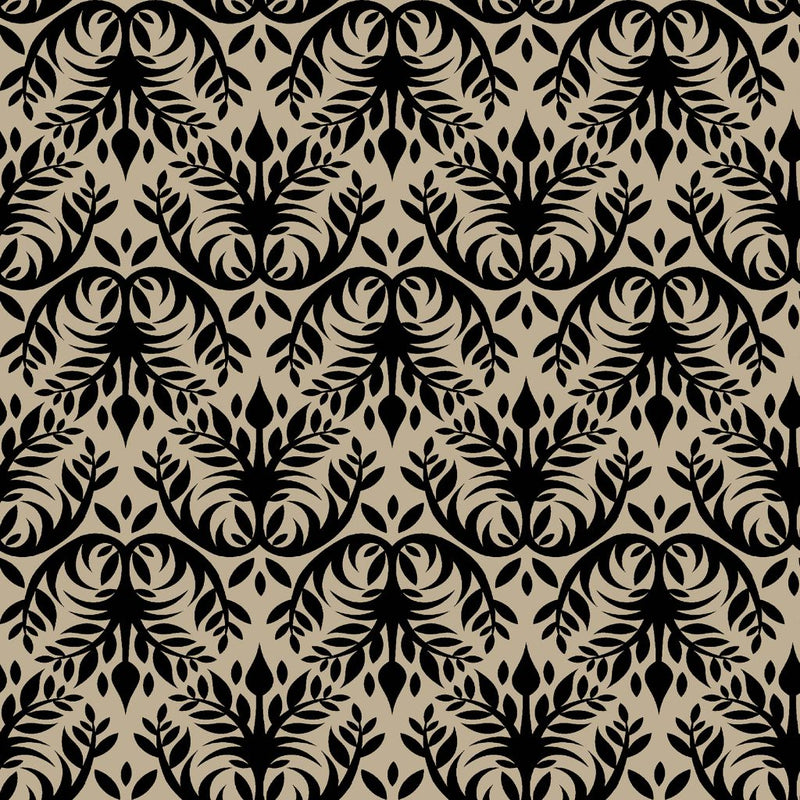 Double Dutch Damask - Hazelnut - RM Coco - Fabric by the Yard