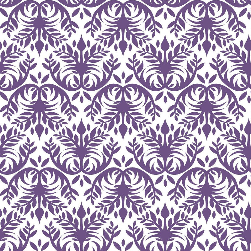 Double Dutch Damask - Lilac - RM Coco - Fabric by the Yard