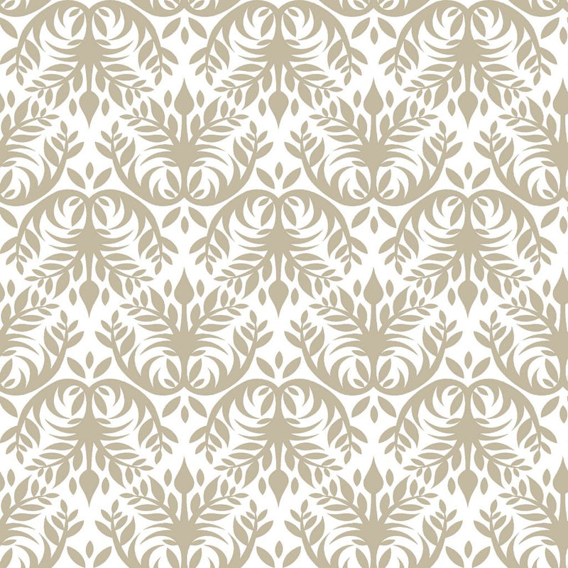 Double Dutch Damask - Sandstone - RM Coco - Fabric by the Yard