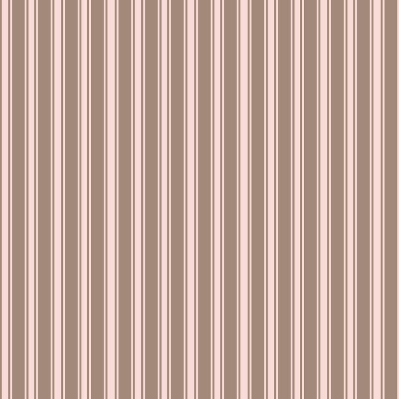 Double Dutch Stripe Reversal - Chocolate Strawberry - RM Coco - Fabric by the Yard