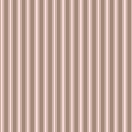 Double Dutch Stripe Reversal - Chocolate Strawberry - RM Coco - Fabric by the Yard