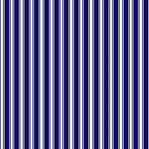 Double Dutch Stripe Reversal - Indigo - RM Coco - Fabric by the Yard