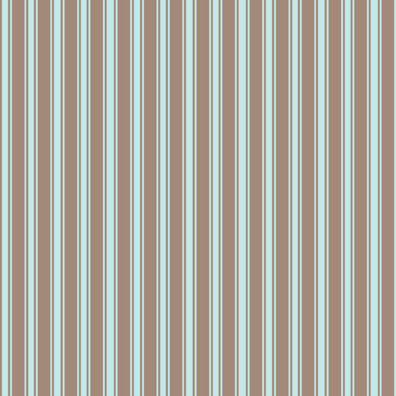Double Dutch Stripe Reversal - Robin's Egg - RM Coco - Fabric by the Yard