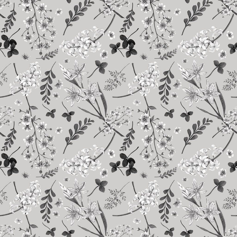 Wildflower Mono - Platinum - RM Coco - Fabric by the Yard